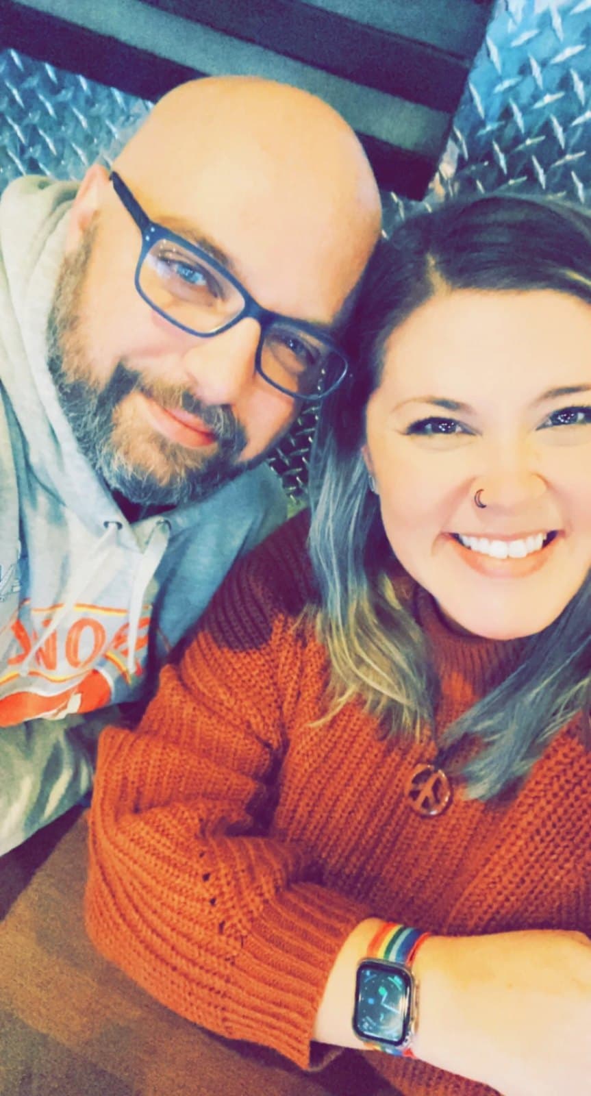Benjamin and Heather at their first dinner together